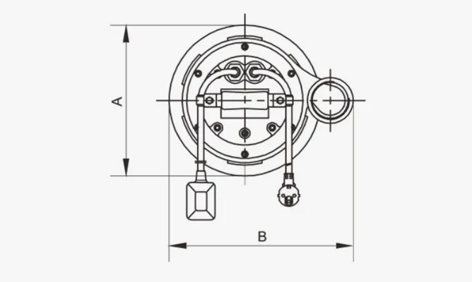 Dimensions of WQ-SQG Submersible Grinder Pumps