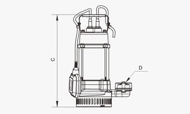 Dimensions of QDX-HF Small-Sized Electric Submersible Pump